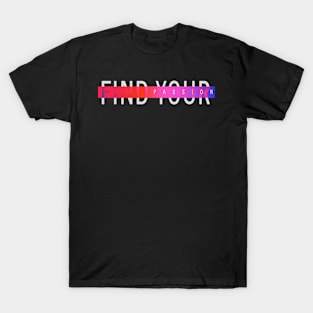 Find Your Passion motivational Typography T-Shirt